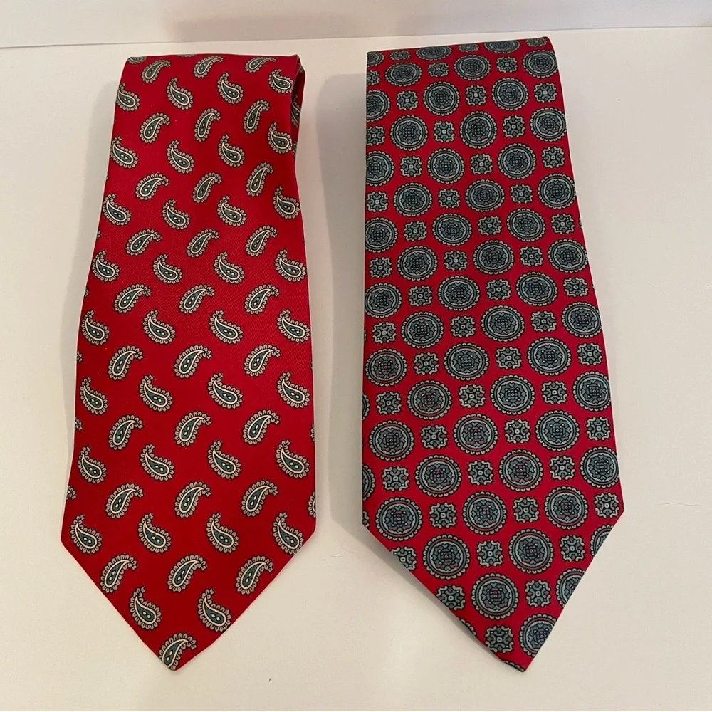Vintage Gant Ties Lot Of 2 100% Silk - Picture 1 of 6